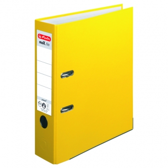 Biblioraft A4 pp 8 cm, culoare galben Herlitz