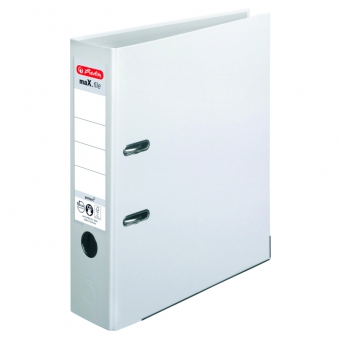 Biblioraft A4 pp 8 cm, culoare alb Herlitz
