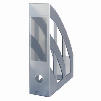 Suport dosare plastic, A4 clasic, culoare gri translucid