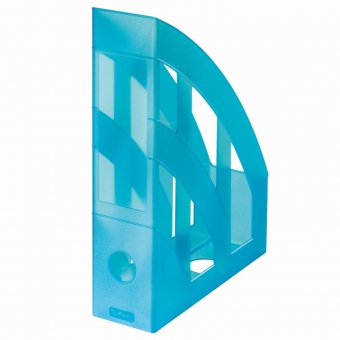 Suport dosare plastic, culoare turkiz translucid