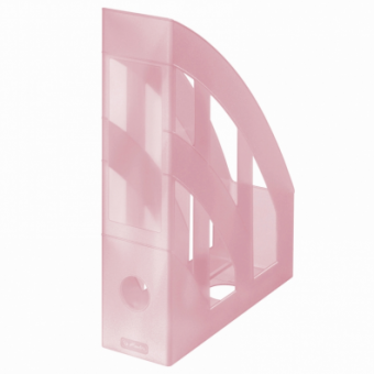 Suport dosare pp roz transparent Pastell