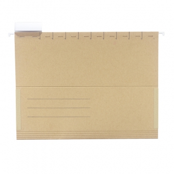 Dosar suspendat carton natur A4 cu burduf set 50 bucati