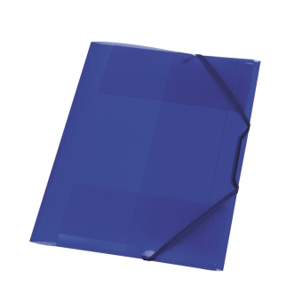 Mapa pp A4 15 mm cu elastic, culoare albastru regal translucid
