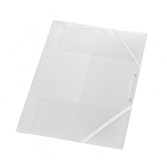 Mapa pp A4 15 mm cu elastic, culoare alb translucid