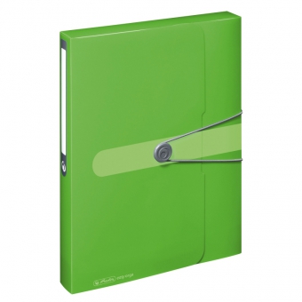 Mapa pp EOTG A4 40mm, eticheta cotor, închidere cu elastic, culoare verde mar opac