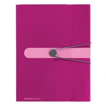Mapa pp EOTG A4 40mm, eticheta cotor, închidere cu elastic, culoare ciclam opac