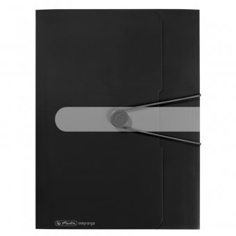Mapa pp EOTG A4 30mm închidere cu elastic, culoare negru opac