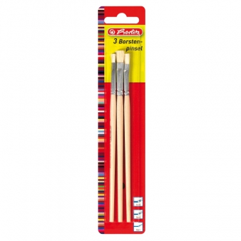 Pensule lemn drepte numar 4-6-8 set 3 bucati