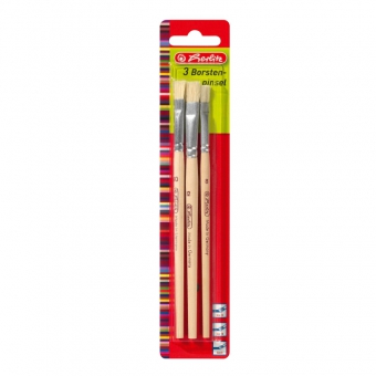 Pensule lemn drepte numar 8-10-12 set 3 bucati