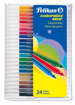 Carioca Colorella Star C302, set 24 culori, varf 0,8mm
