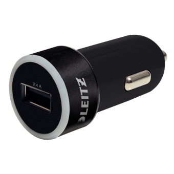 Incarcator LEITZ Complete Traveller USB pentru masina - negru