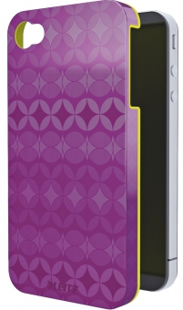 Carcasa LEITZ Complete Retro Chic, pentru iPhone 4/4S - mov/galben