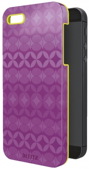 Carcasa LEITZ Complete Retro Chic, pentru iPhone 5/5S - mov/galben