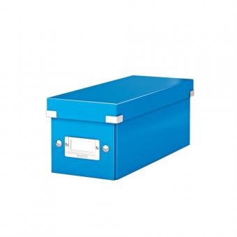Cutie pentru 30/60 CD-uri cu carcasa Jewel/Slim, LEITZ Click & Store, carton laminat - albastru