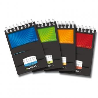 Blocnotes cu spirala, A7,  60 file - 90g/mp, AURORA Mano - matematica